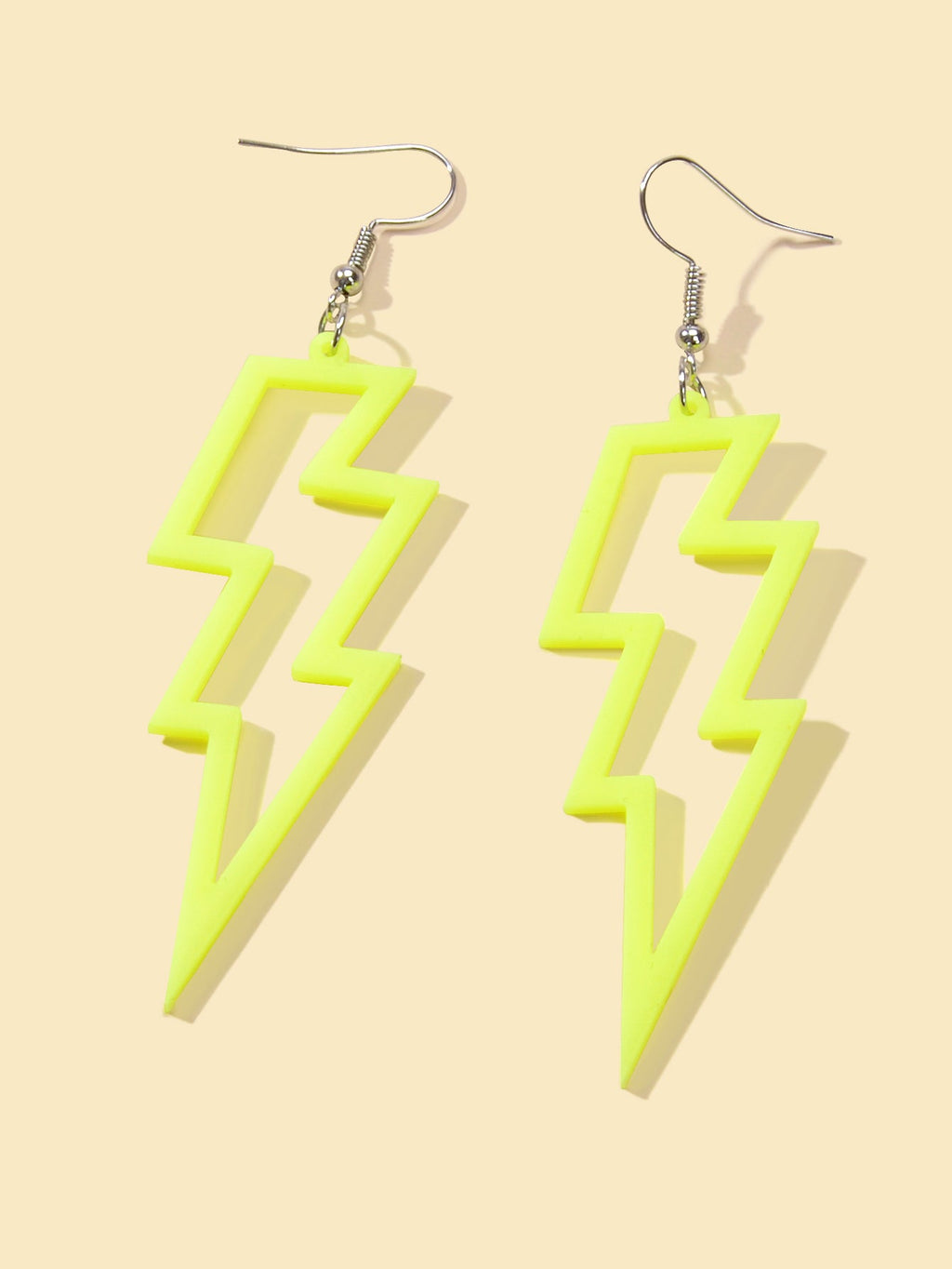Lightning Bolt Statement Dangle Earrings Retro Punk Hippie Fluro Neon Jewellery-3