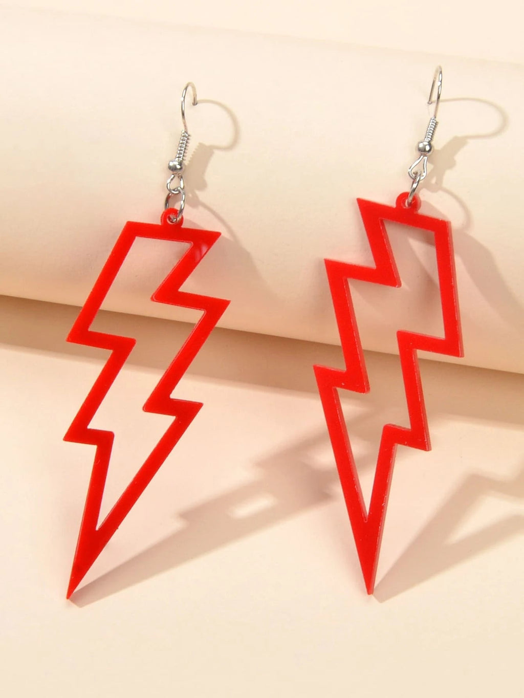 Lightning Bolt Statement Dangle Earrings Retro Punk Hippie Fluro Neon Jewellery-8