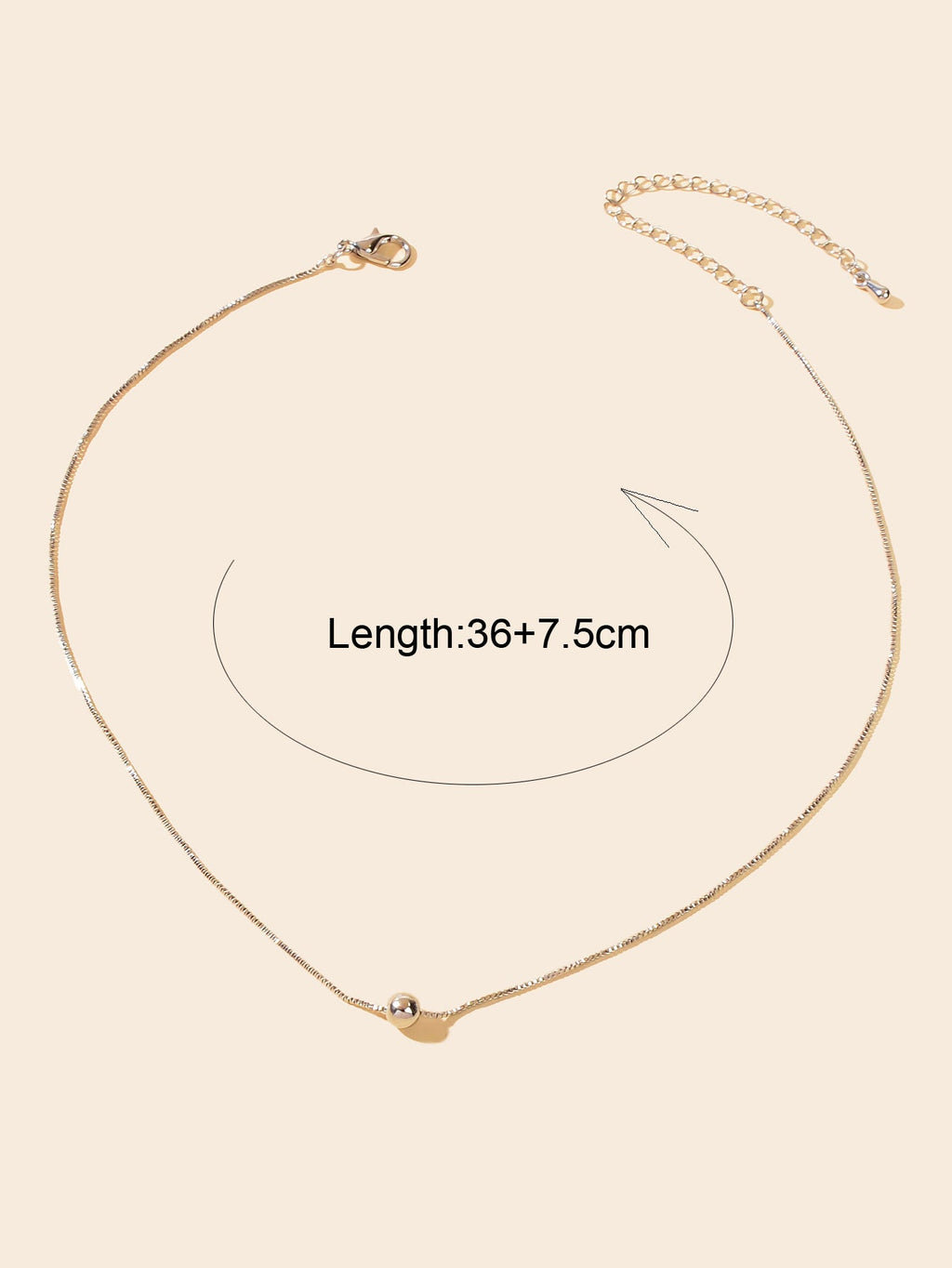 Party Jewellery Choker Classic Silver Chain Ball Clavicle Necklace Gift for Her-2