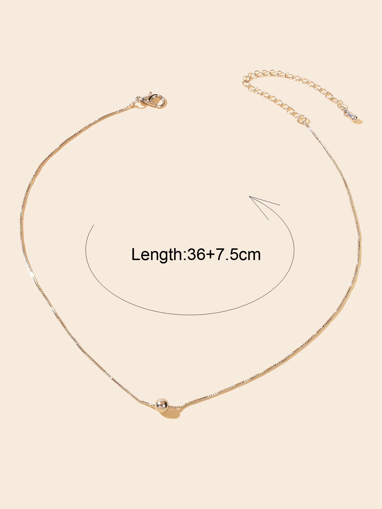 Party Jewellery Choker Classic Silver Chain Ball Clavicle Necklace Gift for Her-2